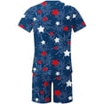 thumbnail image 5 of cllios Men's Short Sets 4th of July Short Sleeve Tshirts and Drawstring Shorts Matching Suits Independence Day Stars and Stripes Graphic Muscle Tracksuits Sets with Pockets, 5 of 5