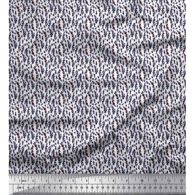 Soimoi Polyester Crepe Fabric Floral Shirting Printed Fabric 1 Yard 42 Inch Wide