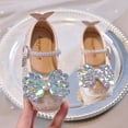 thumbnail image 4 of LLYWEY Girls Chaussures à Paillettes pour Robe, Escarpins pour Tout-Petites Filles, Chaussures Princesse pour Enfants à Talon Bas pour Fête et Mariage avec Strass, Style S-12, Roses, 27, 4 of 9