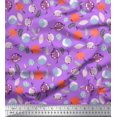 thumbnail image 1 of Soimoi Purple Rayon Fabric Triangle Art Geometric Printed Craft Fabric by the Yard 42 Inch Wide, 1 of 5
