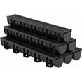 thumbnail image 3 of OUYAWEI 6PC Trench Drain System Driveway Drainage Channel Plastic Grates End Caps Heavy Duty Black, 3 of 9