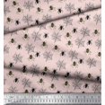 thumbnail image 2 of Soimoi Pink Rayon Fabric Web & Spider Insects Print Fabric by the Yard 42 Inch Wide, 2 of 3