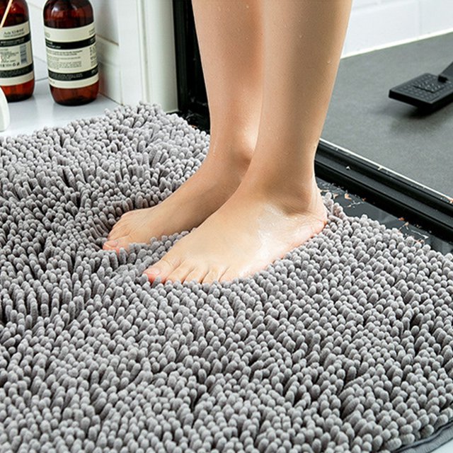 mmirethe Polyester Soft Chenille Rug - Prompt And Strong Absorption No Shedding Soft Texture Absorbent Orange Red 40cm*60cm 5Set