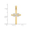 thumbnail image 2 of 14K Yellow Gold Infinity Cross Pendant Necklace with Chain, 2 of 4