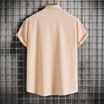 thumbnail image 3 of Birdeem Chemise Décontractée pour Homme Unie à Col Rabattu à Manches Courtes avec Fermeture à Boutons Blouse Hawaïenne, 3 of 9