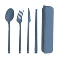 thumbnail image 1 of TIMIFIS Camping Tableware Wheats Straw Knife, Fork and Spoon Three-Piece Set, Camping Out Convenient Tableware Set, Children's Tableware Gifts Camping & Hiking, 1 of 5