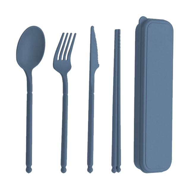 TIMIFIS Camping Tableware Wheats Straw Knife, Fork and Spoon Three-Piece Set, Camping Out Convenient Tableware Set, Children's Tableware Gifts Camping & Hiking