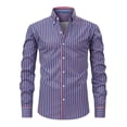 thumbnail image 1 of LOVZFMLL Men's Shirts, Solid Fashion Button-Down Shirt, Versatile for Work Business, V-Neck Relaxed Fit Long Sleeve Fall Clothes, 1 of 3