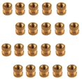 thumbnail image 1 of Wekity M2x3mm Female Thread Knurled Nuts Hx3.2mm OD Brass Threaded Insert Embedment Nuts Hydraulic Welded Joint Injection Molding Assortment Kit for 3D Printing Injection Molding 20PCS-0621, 1 of 5