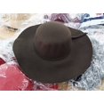 thumbnail image 4 of Chapeau de Plage Melon en Feutre de Laine à Grand Bord Souple pour Femmes Dames, Casquette de Soleil Mode, 4 of 5