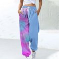 thumbnail image 1 of TIMIFIS Pantalon de Survêtement Femme Taille Haute Ample Pantalon de Survêtement Automne Décontracté Dégradé Imprimé Pantalon Jogger à Cordon avec Poche, 1 of 5