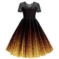 thumbnail image 1 of Babysbule Robe pour Femmes Liquidation Femmes Décontractée Sans Manches à Rayures Robe Débardeur Midi Col Licou Robe Froncée Taille à Nouer T-Shirt Robe d'Été, 1 of 5