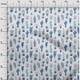 thumbnail image 3 of oneOone Velvet Medium Blue Fabric Cactus Fabric For Sewing Printed Craft Fabric By The Yard 58 Inch Wide, 3 of 5