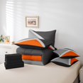 thumbnail image 5 of YST Geometric Triangle 7-Piece Bedding Set, King, Orange, Dark Grey, Light Grey, Aesthetic Geometry, Luxury Modern Simple Art Style, 5 of 5
