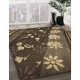 thumbnail image 3 of Ahgly Company Tapis d'Intérieur Lavable à la Machine, Carré, Transitionnel, Brun Chocolat, Tapis de Zone, 8 Pieds Carré, 3 of 7