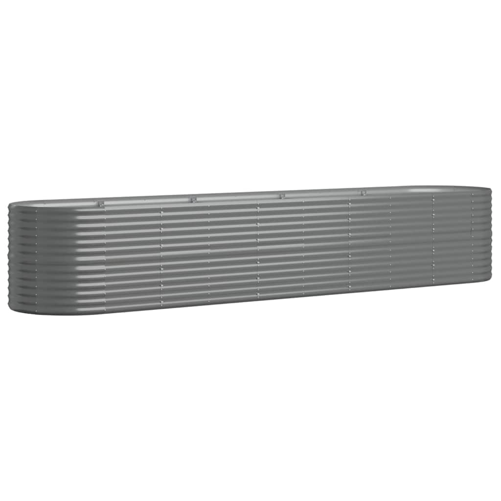 vidaXL Raised Garden Bed Raised Flower Bed Galvanized Steel Outdoor Planter