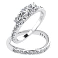 thumbnail image 2 of 1.50ctw Diamond Three Stone Bridal Set in 10k White Gold, 2 of 2