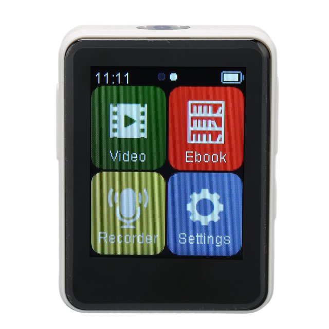 Lecteur MP3 avec Bluetooth5.0, Écran Tactile HD 1.8 Pouces Lecteur de Musique Portable, Réduction de Bruit Intelligente, Qualité Audio Sans Perte, Radio FM, Supporte l'Expansion de Mémoire