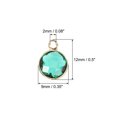 thumbnail image 2 of Unique Bargains Crystal Birthstone Charm, May Pendants Drop Bead Green, for Jewelry Making, 20 Pack, 2 of 6