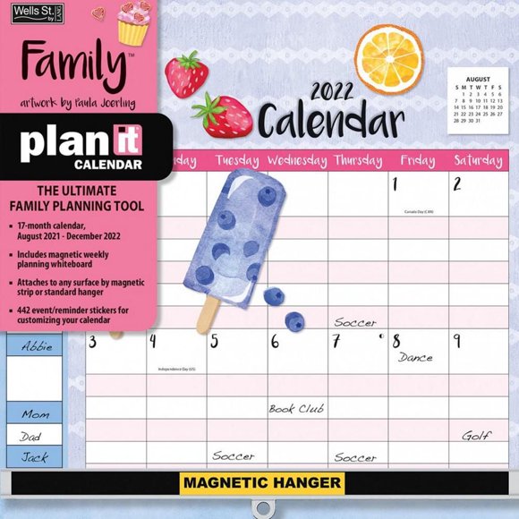 BrownTrout Publishers Family Plan-It 2022 12 x 12 Inch Français Calendrier