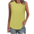 thumbnail image 1 of AherBiu Débardeurs Grande Taille pour Femmes Couleur Unie Sans Manches Col Rond Ample Chic Décontracté Basique Camis, 1 of 7