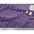 thumbnail image 2 of Soimoi Georgette Viscose Fabric Check & Damask Ethnic Printed Fabric 1 Yard 42 Inch Wide, 2 of 3