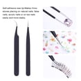 thumbnail image 2 of serony Nail Tweezers Stainless Steel Easy to Clean Manicure Sticker Tools Anti Slip Handle Lash Supplies High Grade Surface Coverage Angle Head, 2 of 7