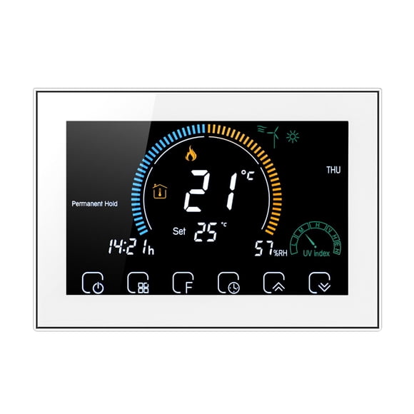 Wi-Fi Smart Gas Boiler Heating Thermostat WIFI Temperature Programma Weekly APP Control Backlight Touch Screen Weather Display ,Easy to Install