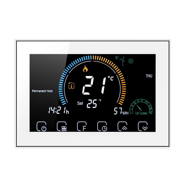 Wi-Fi Smart Gas Boiler Heating Thermostat WIFI Temperature Programma Weekly APP Control Backlight Touch Screen Weather Display ,Easy to Install