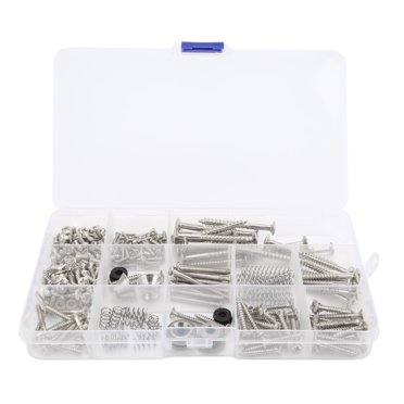 Screw Kit, Metal Electric Guitar Screw Kit Portable Electric Guitar Screw Kit Screws Spring Strap Snap Assortment Set for Electric Guitar