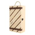 thumbnail image 3 of Gupbes Red Wine Box Wooden Slant Bar Wine Gift Box Pine Wood Wine Box With Handle For 2, 3 of 8