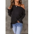 thumbnail image 1 of FOLUNSI Stylish Black Stripe Knit - Versatile, Flattering Sweater!, 1 of 8