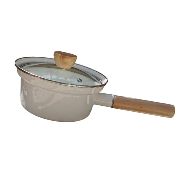 Tnarru Casserole à Lait en Émail Japonais avec Collation des Grades, Compatible Induction et Gaz, pour le Camping