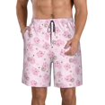 thumbnail image 1 of Wukai Maillot de Bain Imprimé Cochon Mignon avec Doublure de Compression Séchage Rapide Shorts de Sport avec Poche-TTG, 1 of 6