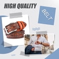 thumbnail image 3 of relayinert Classy And Durable PU Belt For Men Wear-resistant And Fine Workmanship Coffee Orange 110cm 1Set, 3 of 6