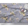 thumbnail image 3 of Soimoi Moss Georgette Fabric Leaves,Moth & Magnolia Floral Decor Fabric Printed Yard 42 Inch Wide, 3 of 3