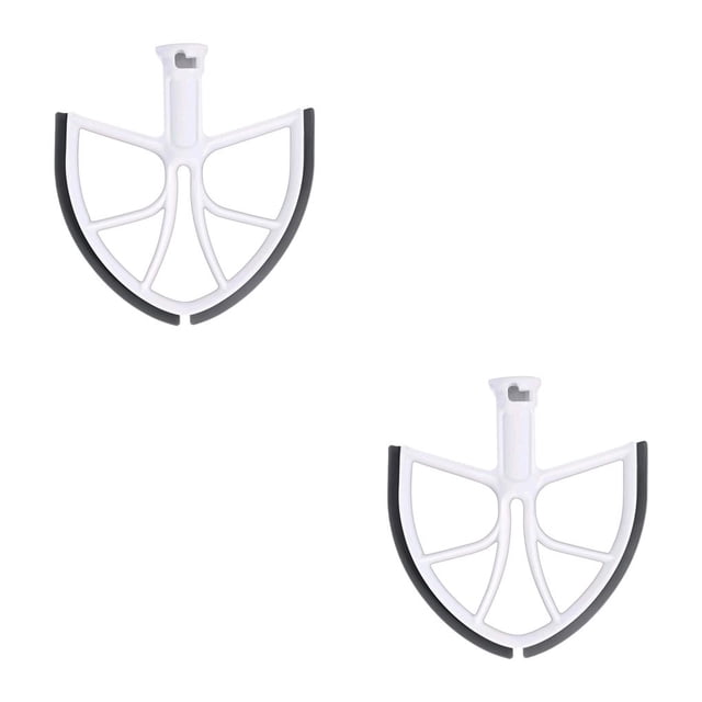 tamizeot Edge Beater Paddle With Flexible Silicone Edge Metal Stand Mixer Flexible Baking Tool Home Machine Replacement 18*18CM 2Set