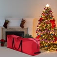 thumbnail image 3 of Qiulaii 2pcs Christmas Tree Storage Bag with Double Zipper - Large Capacity Protective Cover for Artificial Trees - Durable Cloth Storage Solution for Attic Garage Home Organization 122*38*51cm, 3 of 4