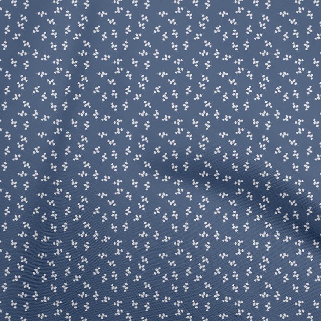 oneOone Polyester Spandex Blue Fabric Floral Sewing Craft Projects Fabric Prints By Yard 56 Inch Wide
