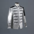 thumbnail image 4 of Pisexur Mens Suit Jacket Men's Court Style Solid Color Sequin Performance Suit Breasted Suit Jacket Mens Blazer Jacket Blazer for Men Sports Coat for Men, 4 of 8