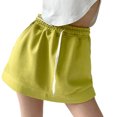 thumbnail image 3 of Langgg Jupe-Short pour Femmes Robe Unie Décontractée à Cordon Mini Ligne A Mode Taille Haute Été Style Coréen pour le Sport Fruit Vert m, 3 of 7