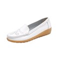 thumbnail image 2 of LSLJS Chaussures Décontractées Confortables Ajourées pour Femmes en Cuir avec Semelles Souples Talons Inclinés, Chaussures Compensées pour Femmes, 2 of 5