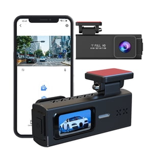 Dash Cam, 1296P Front Dashcam for Cars, WiFi Dash Camera with App, Night Vision, Mini Hidden Single Car Camera, Parking Monitor,24H Parking Mode, Loop Recording, Support Up to 128GB