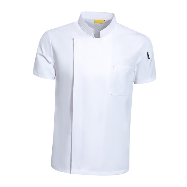 lionlar Chef Coat Short Sleeve chef Jacket for Restaurant Bakery White White XL