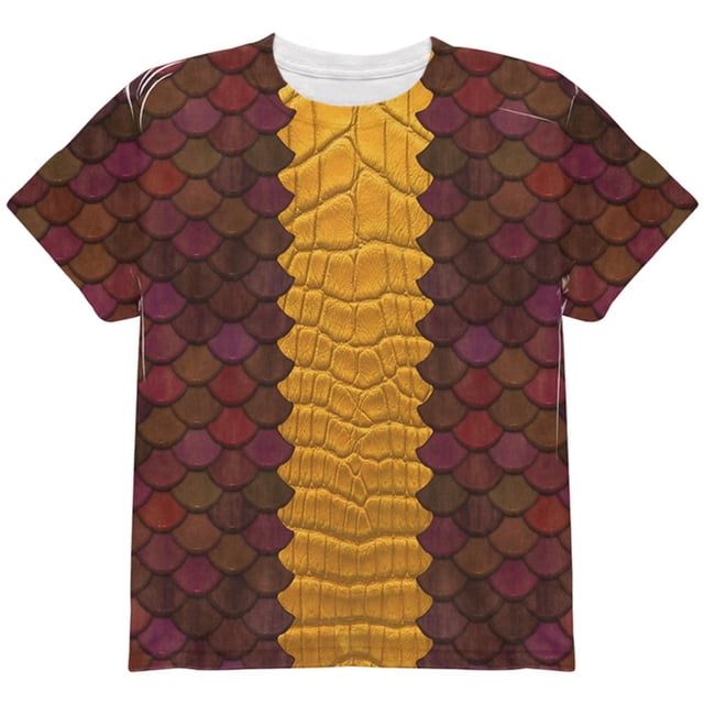 Halloween Red Dragon Costume All Over Youth T Shirt