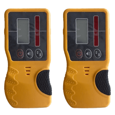 2X Receiver of Self-Leveling Rotary Laser Level Ourdoor RRotating Laser Level Detector with Heavy-Duty Clamp Red Light,2 x Laser Level,Yellow