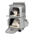 thumbnail image 4 of Double Transporteur pour Animaux Respirant Transporteur Roulant pour Chat Grand Portable pour, 4 of 8