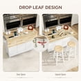 thumbnail image 4 of HOMCOM Mobile Kitchen Island with Charging Station, Drop Leaf Kitchen Cart, 4 of 10