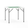 thumbnail image 1 of Table de jeu pliante blanche granite et carrée de 34,5 po avec surface de jeu verte, 1 of 9