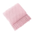 thumbnail image 2 of TopLLC Couverture Jetée, Couverture Jetée pour Canapé Couverture Douce Couverture Tricotée Couverture à Franges Couverture de Sofa Couverture de Sommeil 180x130cm Couverture Douce, 2 of 6